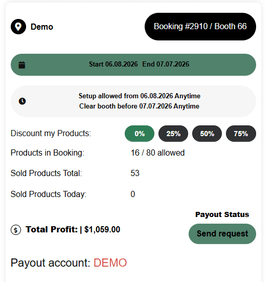 ThriftSuite vendor payout interface